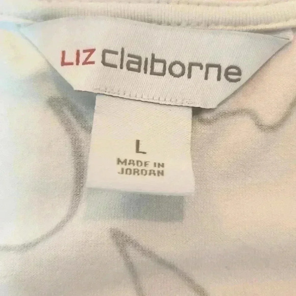 Liz Claiborne Womens Round Neck Short Sleeve Tunic Top  Size Large - Picture 3 of 5